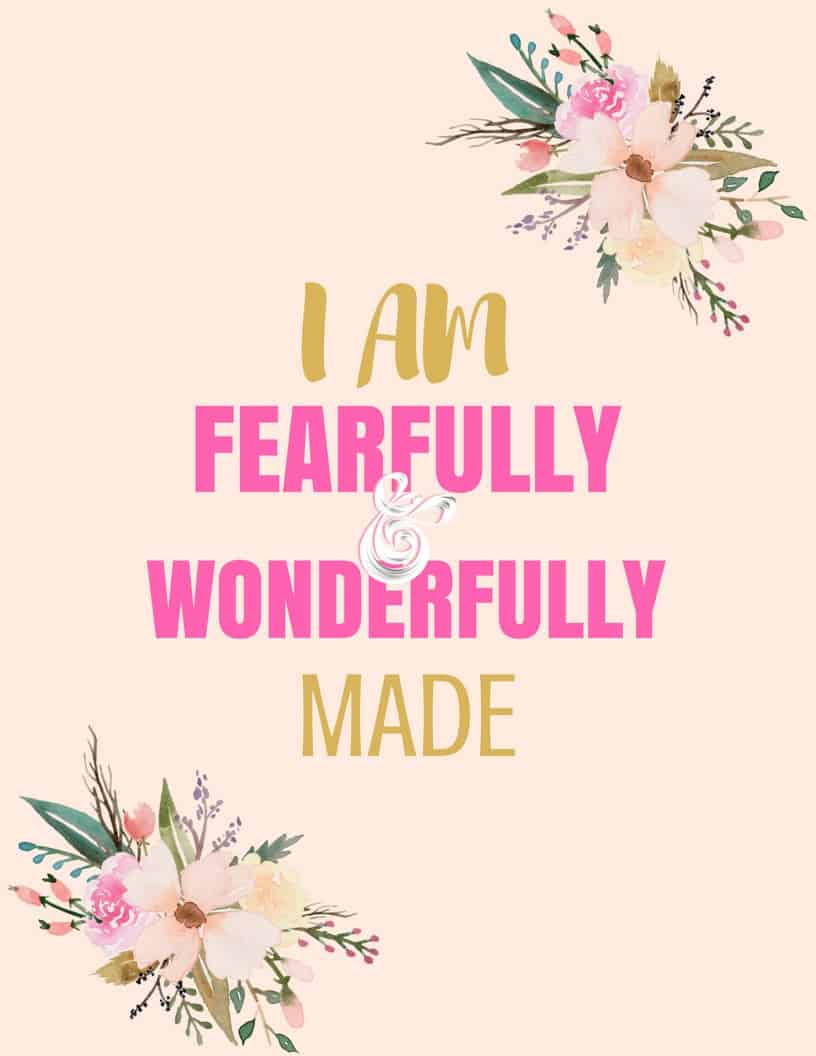 Fearfully And Wonderfully Made Printable Faith Family And Miracles